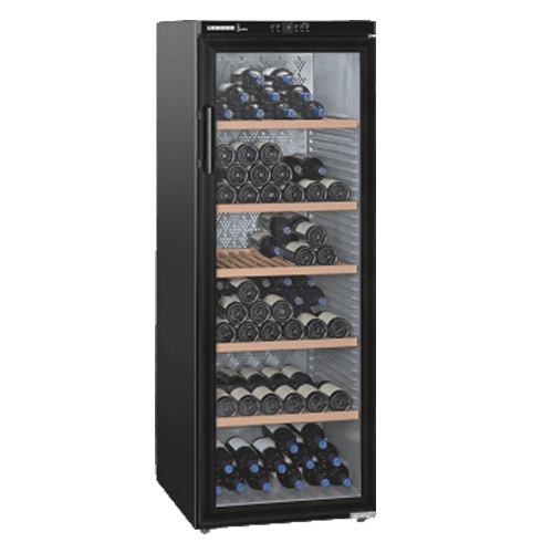wijnbewaarkast Liebherr zwart 395 ltr glasdeur verlichting 68x86x186cm(bxdxh) 230V 230W wijnbewaarkast Liebherr zwart 395 ltr glasdeur verlichting 68x86x186cm(bxdxh) 230V 230W