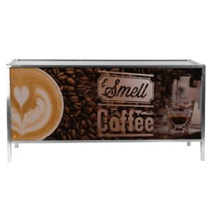 klapbuffet koffie 188x60x97cm (lxbxh) met dicht bovenblad