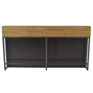 ombouw Steel Oak, bovenrand hout 210x102cm hoogte 110cm