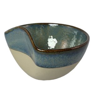 kom ovaal 11x9cm organic blue Nature per korf 12 stuks