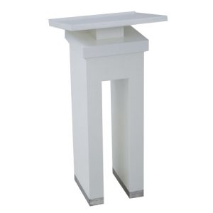 spreekgestoelte / katheder Satin white 60x50x118/129cm (lxbxh)