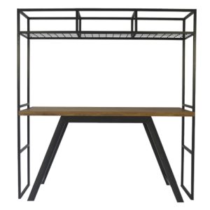 frame met statafel xl Steel Oak, bovenblad hout 216x80cm hoogte 235cm