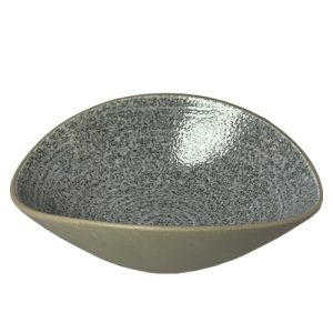 kom ovaal 16x14cm grey white Nature per korf 21 stuks