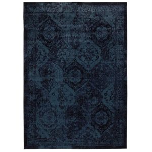 vloerkleed vintage veelkleurig donkerblauw 230 x 165cm
