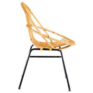 terrasstoel rotan blank zithoogte 45cm