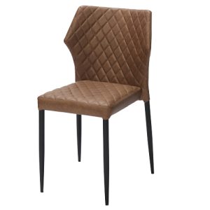 stoel leather brown, zithoogte 47cm