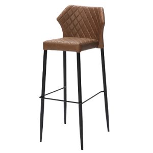 barkruk / barstoel leather brown, zithoogte 80cm