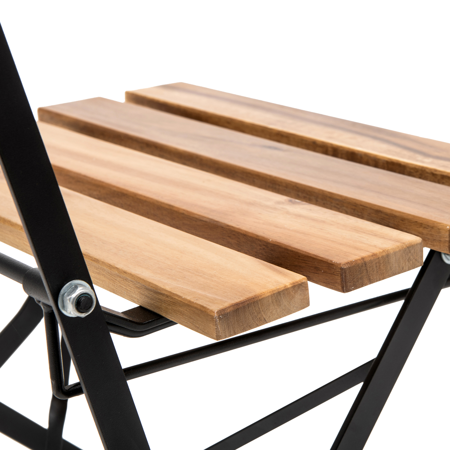 bistro chair / klapstoel hout, zwart stalen frame, zithoogte 44cm bistro chair / klapstoel hout, zwart stalen frame, zithoogte 44cm