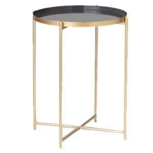 bijzettafel gold 35cm rond hoogte 47cm