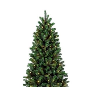 kerstboom inclusief led lampjes en voet 210cm (kunst)