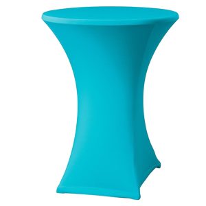 statafelrok stretch lichtblauw tbv statafel rond 85cm