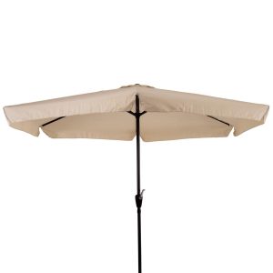 parasol naturel 280cm rond met volant exclusief voet