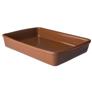 ovenschaal bruin rechthoek 35x23cm per krat 4 stuks