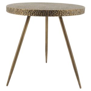 bijzettafel goud 45cm rond hoogte 45cm