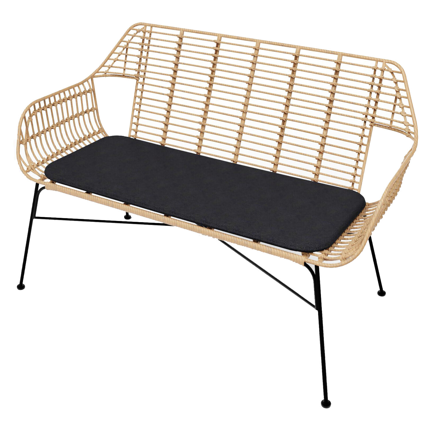 bank 2-zits Nature zithoogte 43cm bank 2-zits Nature zithoogte 43cm