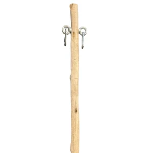 paal hout in ballast tbv prikkabel, hoogte 300cm