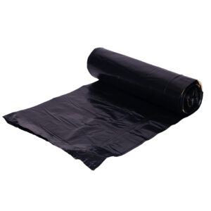 afvalzak 60x80cm 60ltr zwart, per stuk*