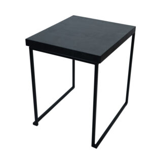 terrastafel Bloc black, bovenblad zwart 60x70cm, hoogte 76cm