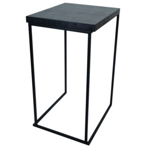 statafel Bloc black, bovenblad zwart 60x70cm, hoogte 110cm