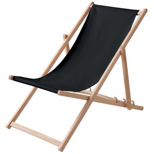 strandstoel opklapbaar zwart