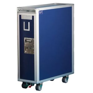 vliegtuigtrolley blauw