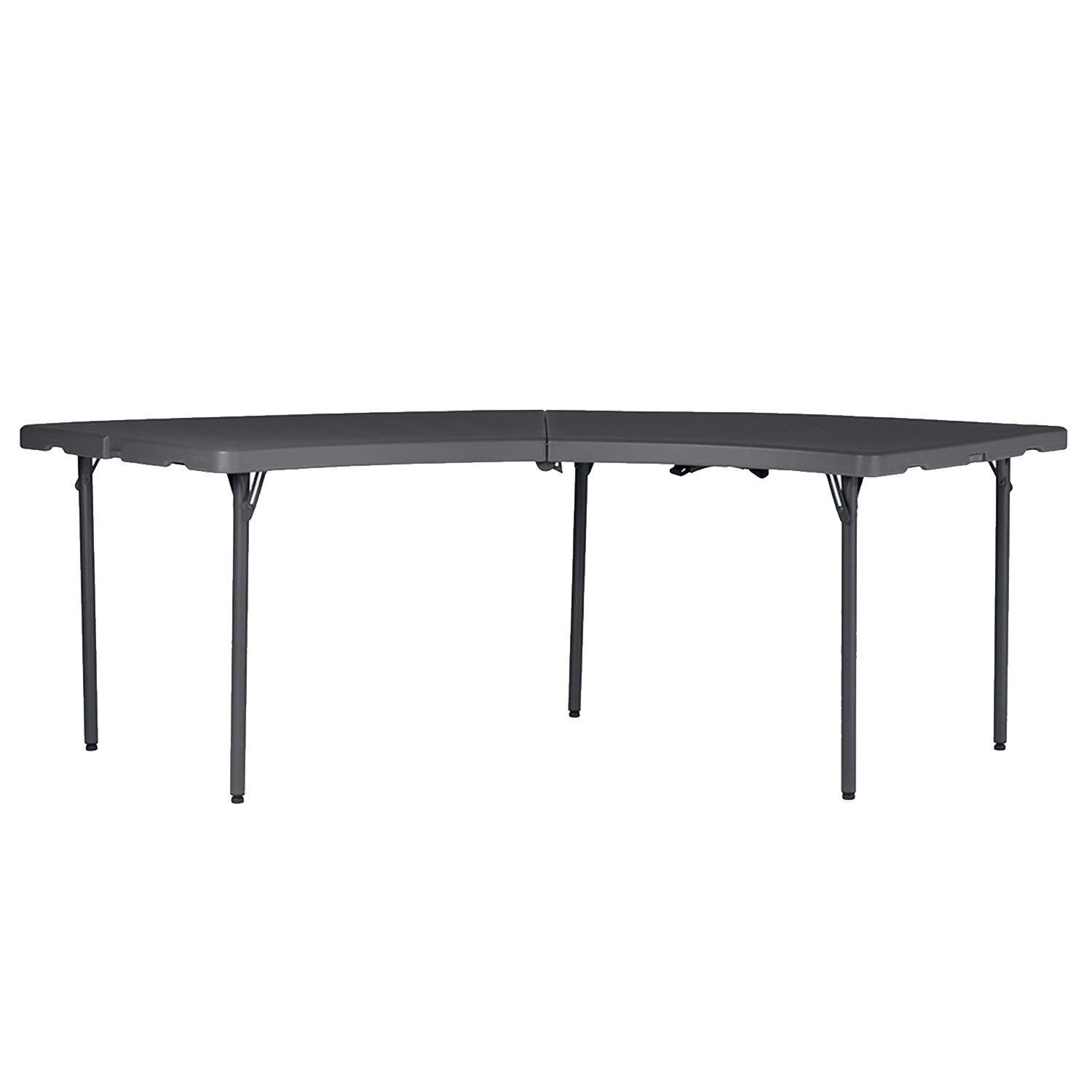 ronde kwart tafel 250x76cm kunststof opklapbaar (tijdens transport 125x92cm) hoogte 75cm ronde kwart tafel 250x76cm kunststof opklapbaar (tijdens transport 125x92cm) hoogte 75cm