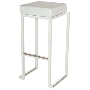 kruk Bloc white zitting leather white, zithoogte 79cm