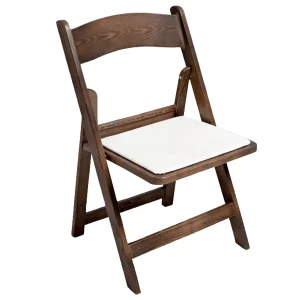 luxe klapstoel bruin, zitting creme zithoogte 45cm